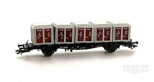 Märklin 4767 *DB Tragewagen beladen mit 5 Container