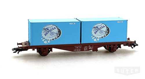 Märklin 4659 *SJ ontainerwagen beladen mit Ramlösa Container
