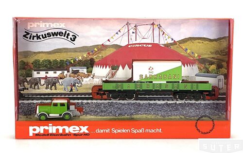 Primex 4586 *Sarrasani Zirkuswelt No 3:  Flachwagen beladen + Lastwagen