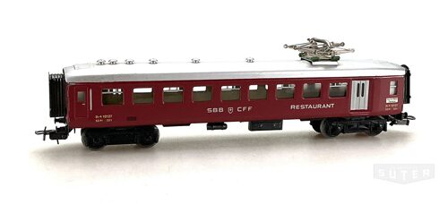 Märklin 4035 *SBB Restaurantwagen weinrot Blech
