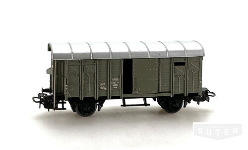 Märklin 312/1 *SBB ged. Güterwagen, K3, mit Plattform, grau