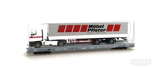 Märklin 47423 *SBB Niederflurwagen  beladen Möbel Pfister Lastwagen