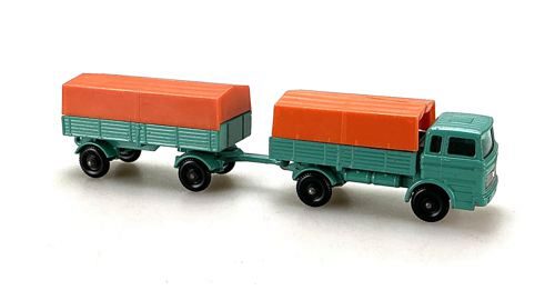 MATCHBOX 1 *Mercedes Truck + Trailer OHNE Schachtel