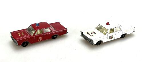 MATCHBOX 55/59 *Ford Farlaine Fire Chief + Ford Galaxie OHNE Schachtel