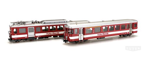 Ferro Suisse 43 *FO Pendelzug BDeh 2/4 Nr 43 mit Steuerwagen Abt 4193  rot/weiss