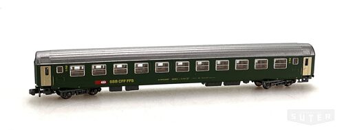 Hobbytrain 20003 *SBB UIC Personenwagen Bm  2.Kl. Grün