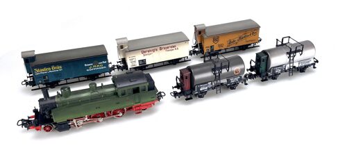 Märklin 2857 *K.W. St.b. Güterzug-Set Dampflok und 5 Güterwagen