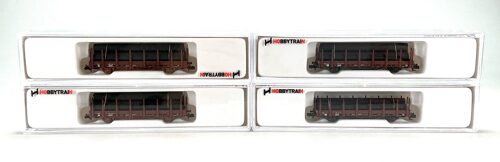 Lot 6777 *Spur N Konvolut Hobbytrain Rungenwagen mit Beladung  4tlg