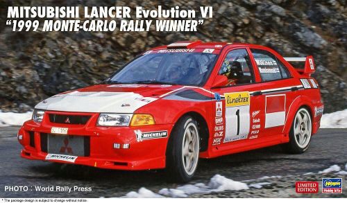 Hasegawa 620666 1/24 Mitsubishi Lancer Evo VI, 1999 Monte Carlo Rally