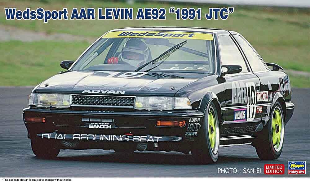 Hasegawa 20702 1/24 WedsSport AAR Levin AE92, 1991 JTC