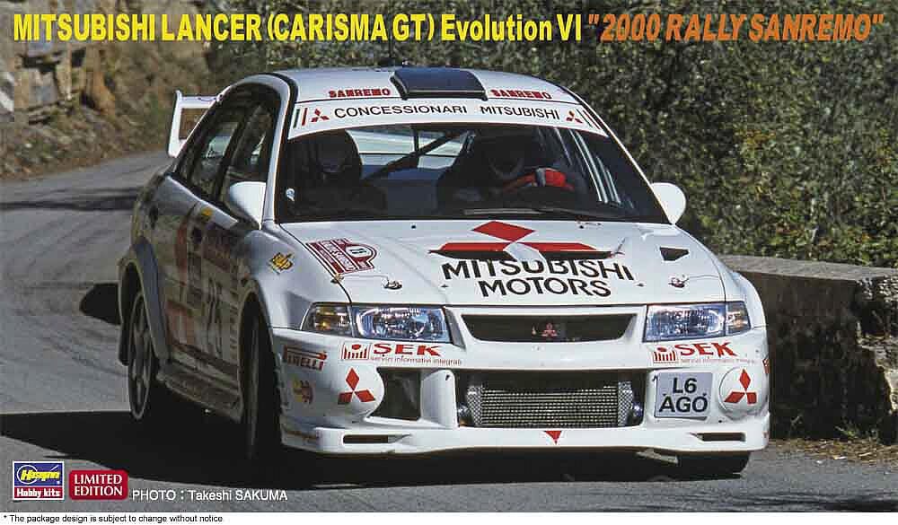 Hasegawa 20712 1/24 Mitsubishi Lancer Carisma GT Evo I, 2000 Rally San Remo
