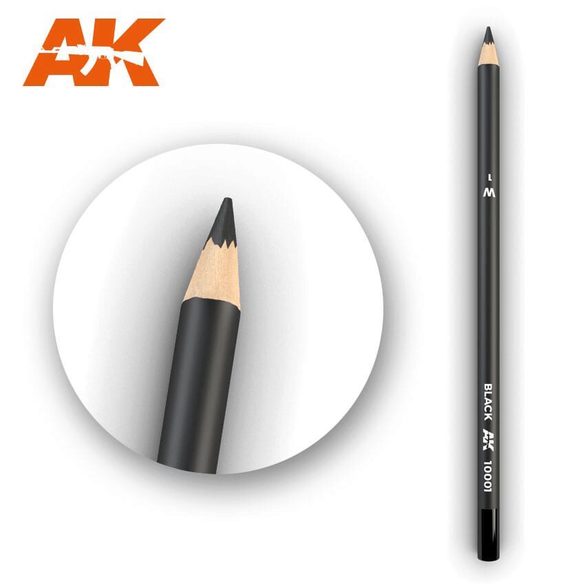 AK AK10001 Watercolor Pencil Black
