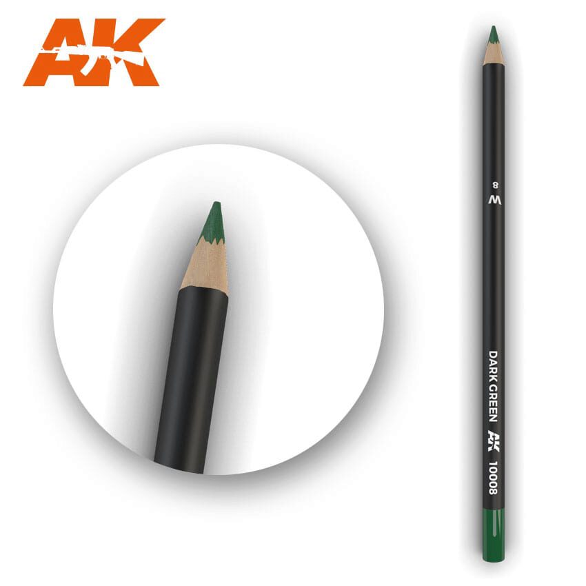 AK AK10008 Watercolor Pencil Dark Green