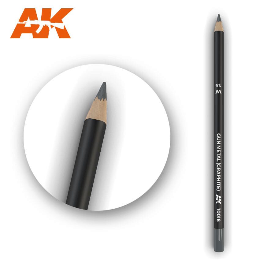 AK AK10018 Watercolor Pencil Gun Metal Graphite