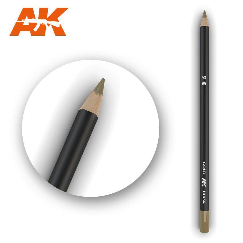AK AK10034 Watercolor Pencil Gold