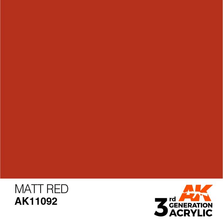AK AK11092 3rd gen. Matt Red 17ml