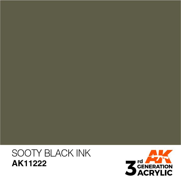 AK AK11222 3rd gen. Sooty Black INK 17ml