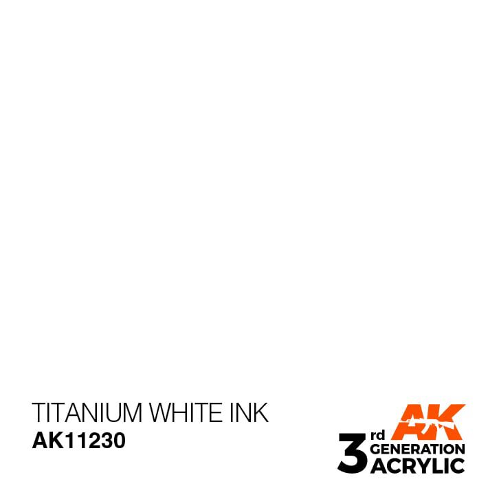 AK AK11230 3rd gen. Titanium White INK 17ml