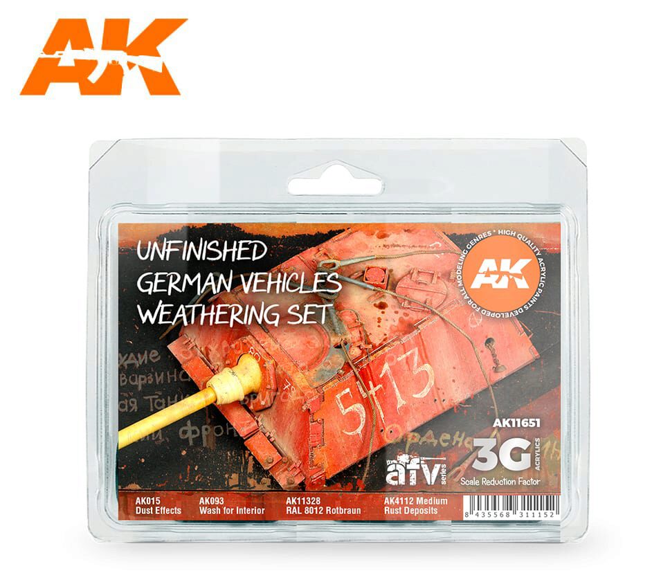 AK AK11651 UNFINISHED GERMAN VEHICLES WEATHERING 3G
