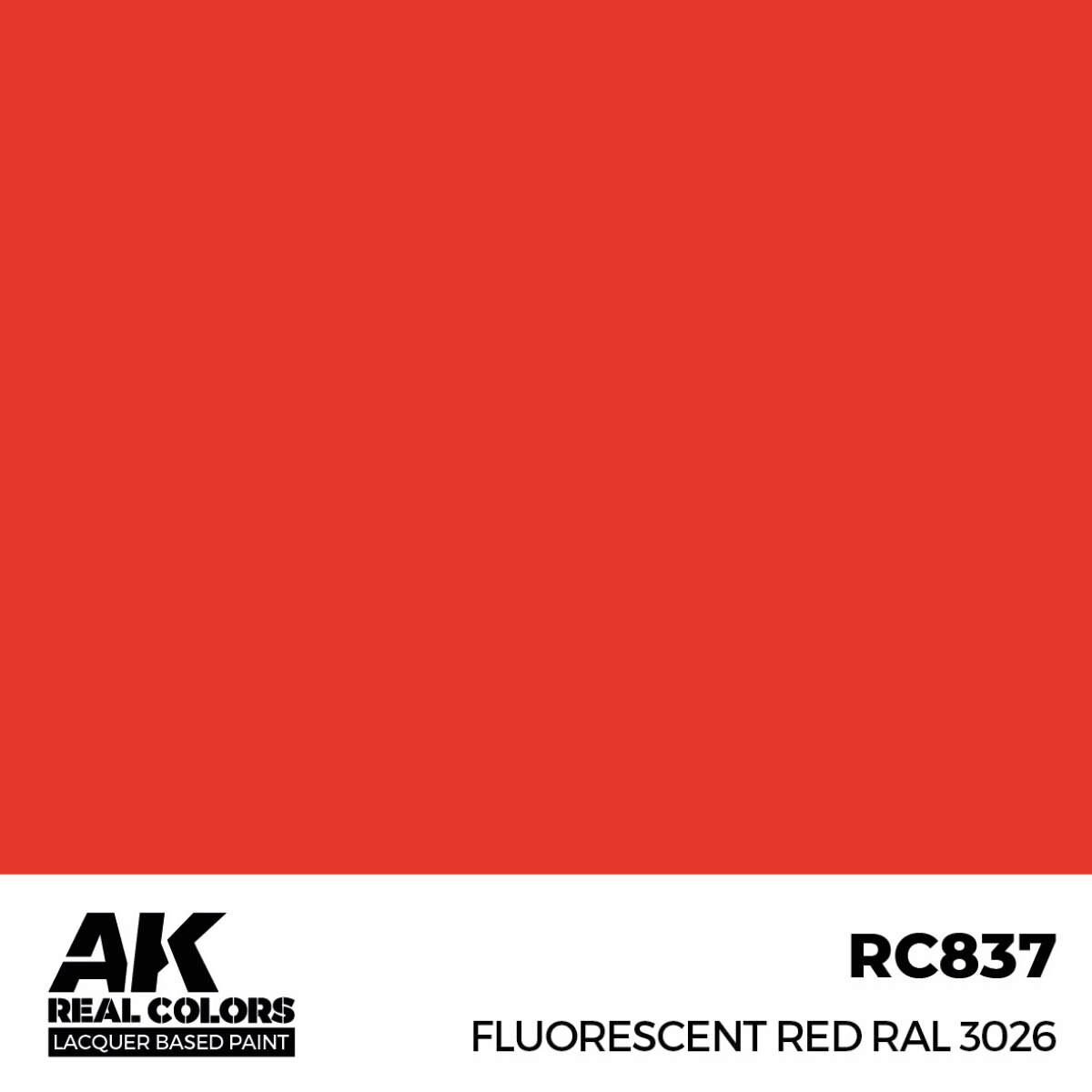 AK RC837 Real Colors Fluorescent Red RAL 3026 17 ml.