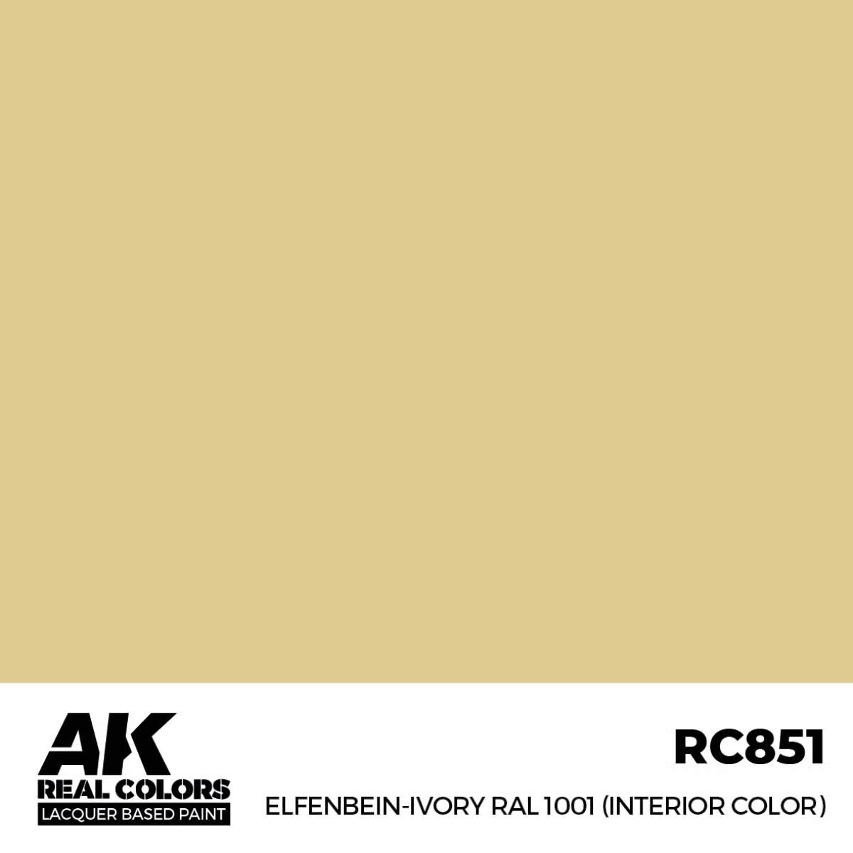 AK RC851 Real Colors Elfenbein-Ivory RAL 1001 (Interior Color) 17 ml.