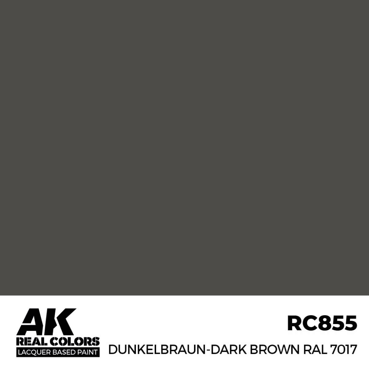 AK RC855 Real Colors Dunkelbraun-Dark Brown RAL 7017 17 ml.