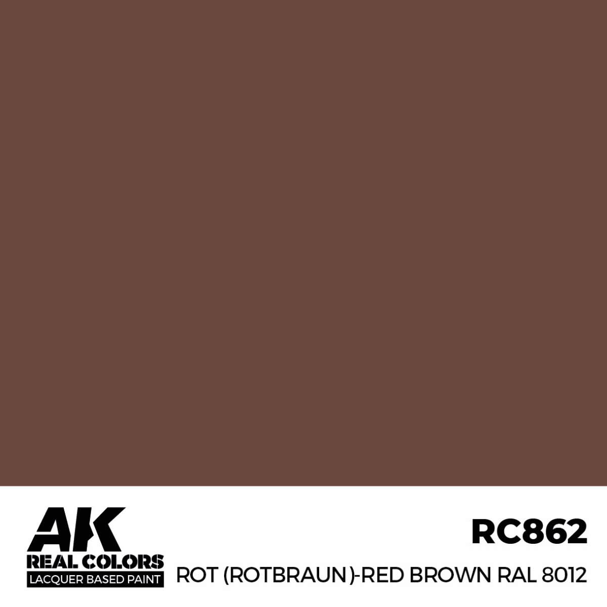 AK RC862 Real Colors Rot (Rotbraun)-Red Brown RAL 8012 17 ml.