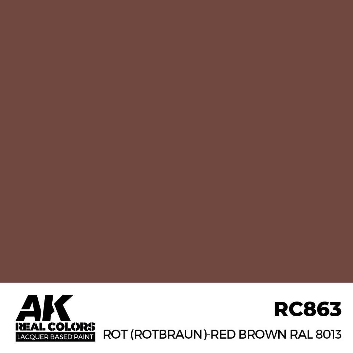 AK RC863 Real Colors Rot (Rotbraun)-Red Brown RAL 8013 17 ml.