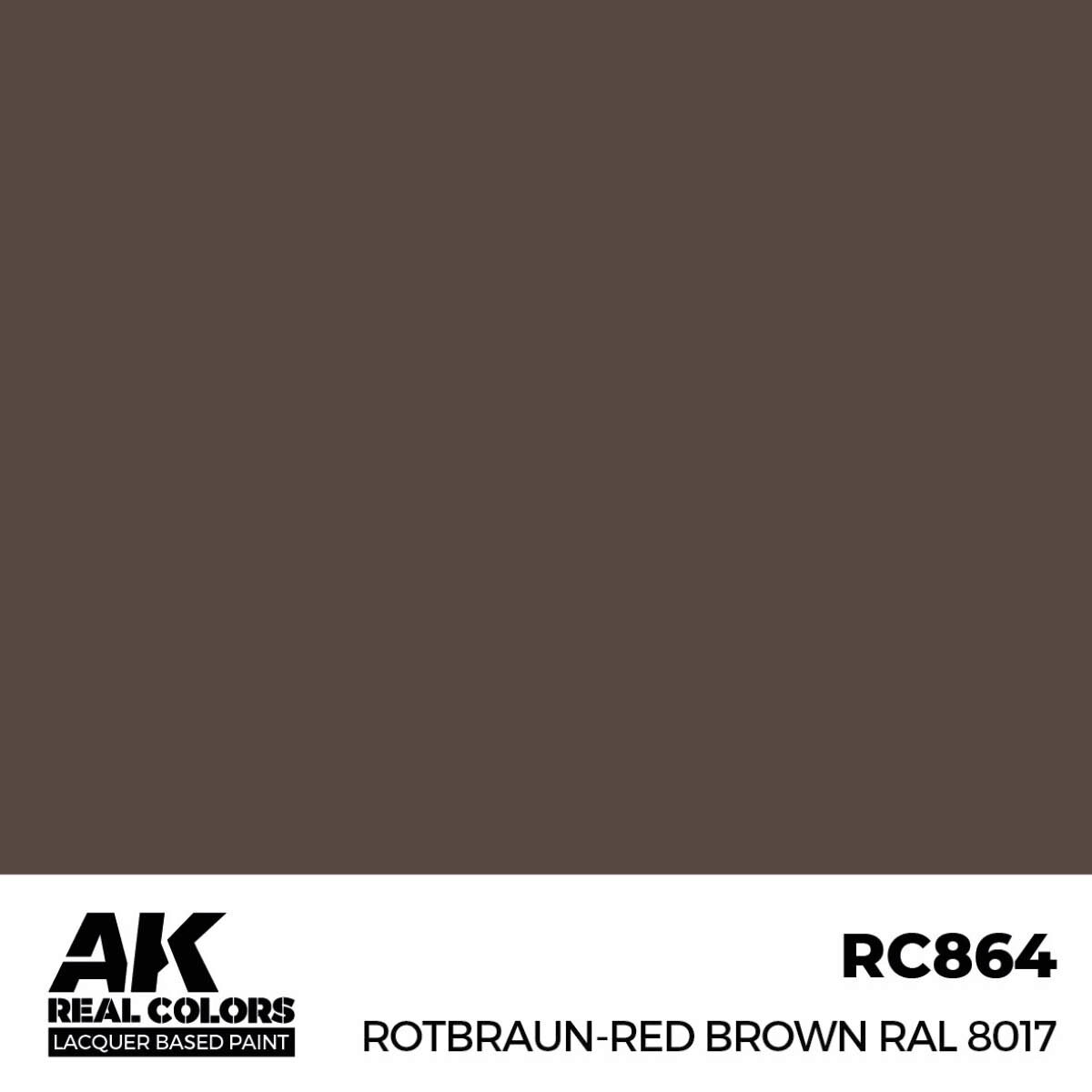 AK RC864 Real Colors Rotbraun-Red Brown RAL 8017 17 ml.