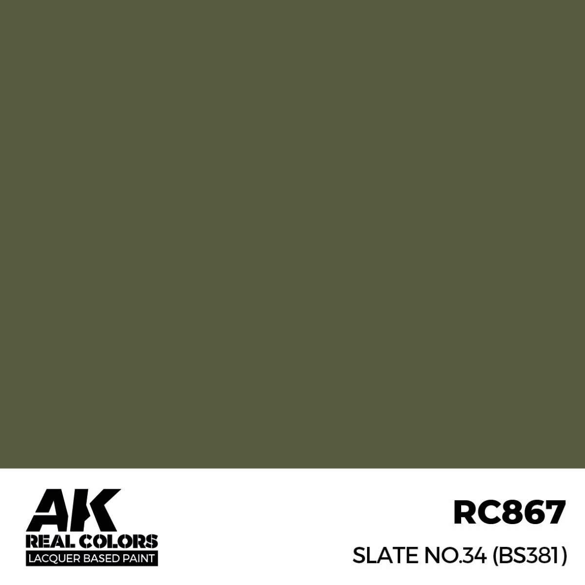 AK RC867 Real Colors Slate No.34 (BS381) 17 ml.
