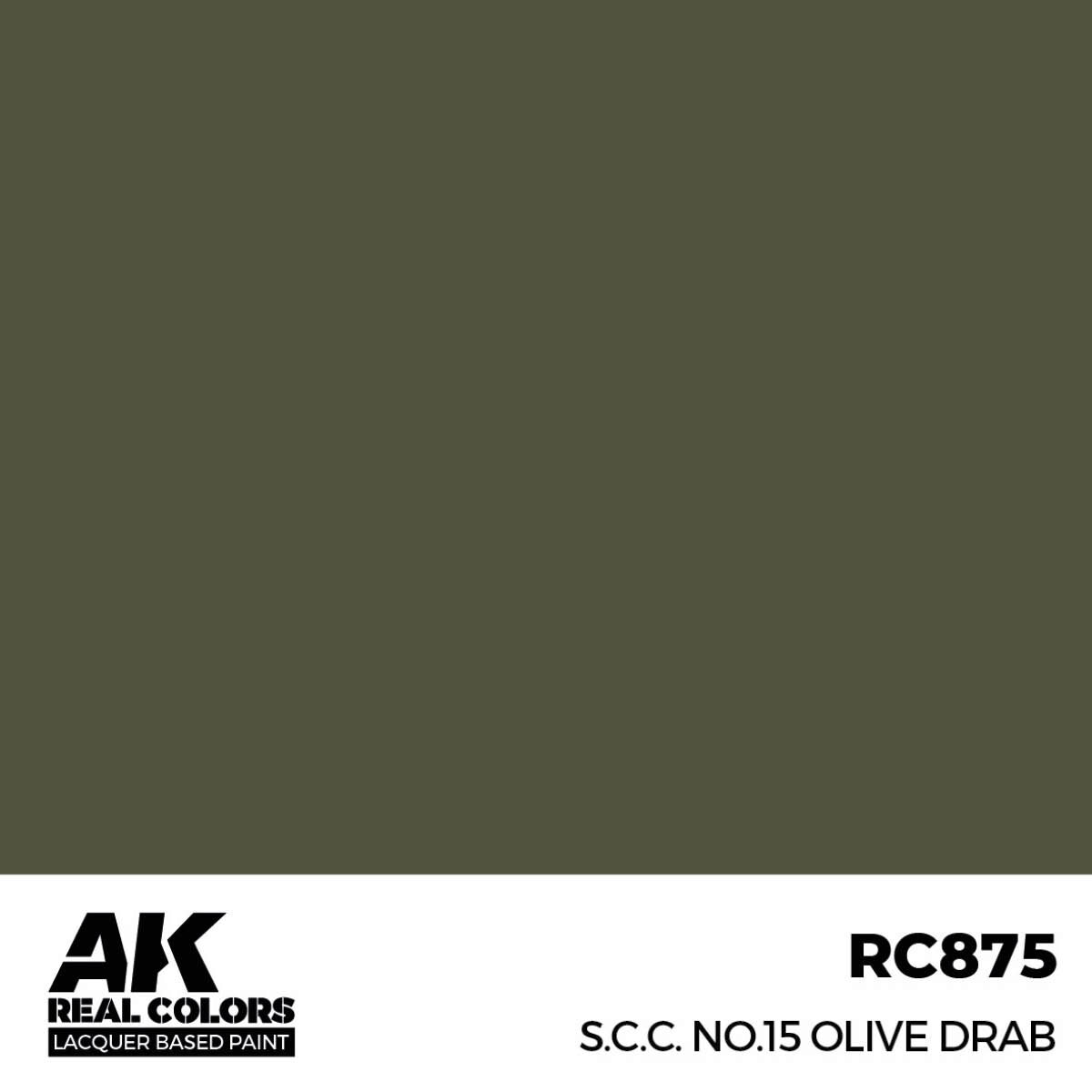 AK RC875 Real Colors S.C.C. No.15 Olive Drab 17 ml.