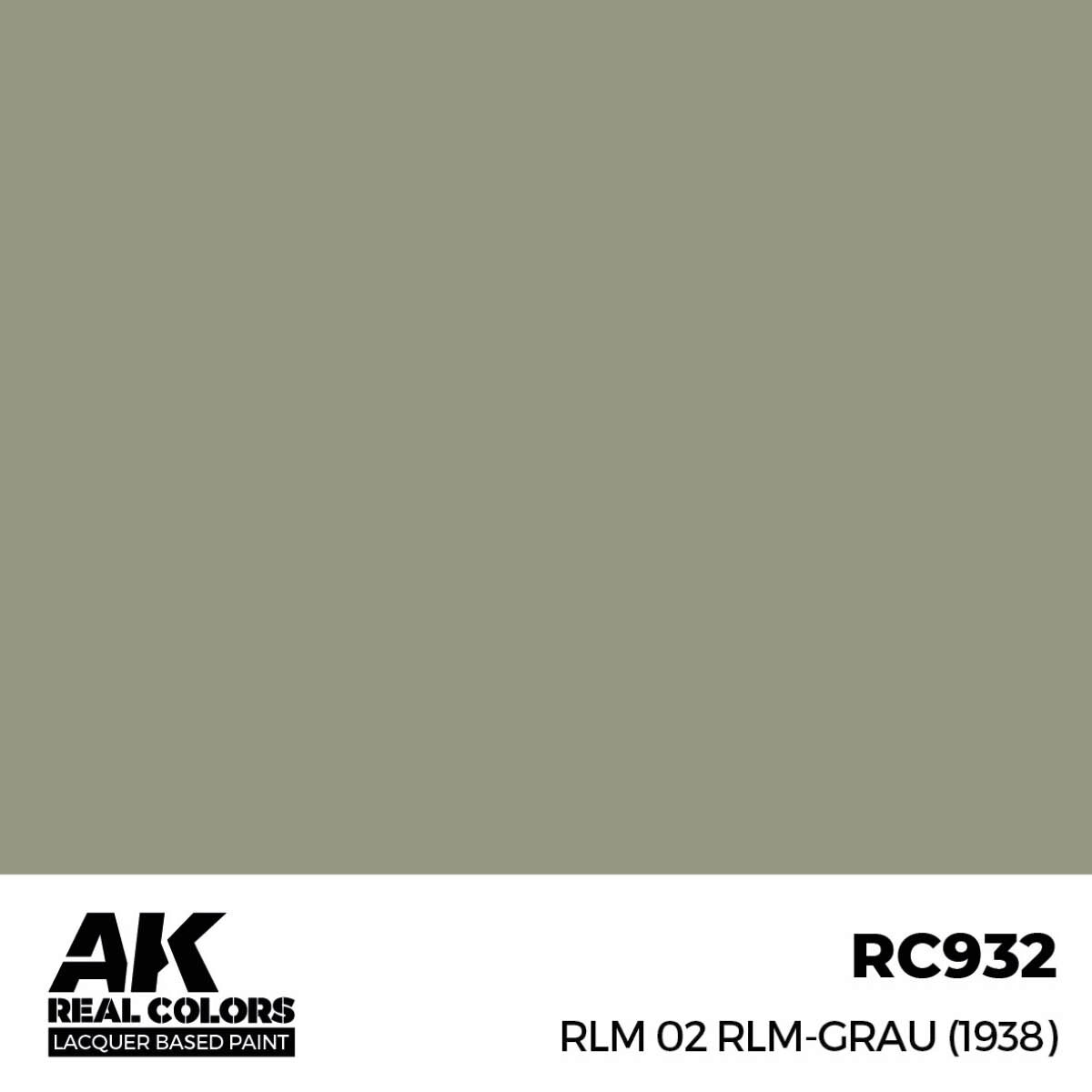 AK RC932 Real Colors RLM 02 RLM-GRAU (1938) 17 ml.
