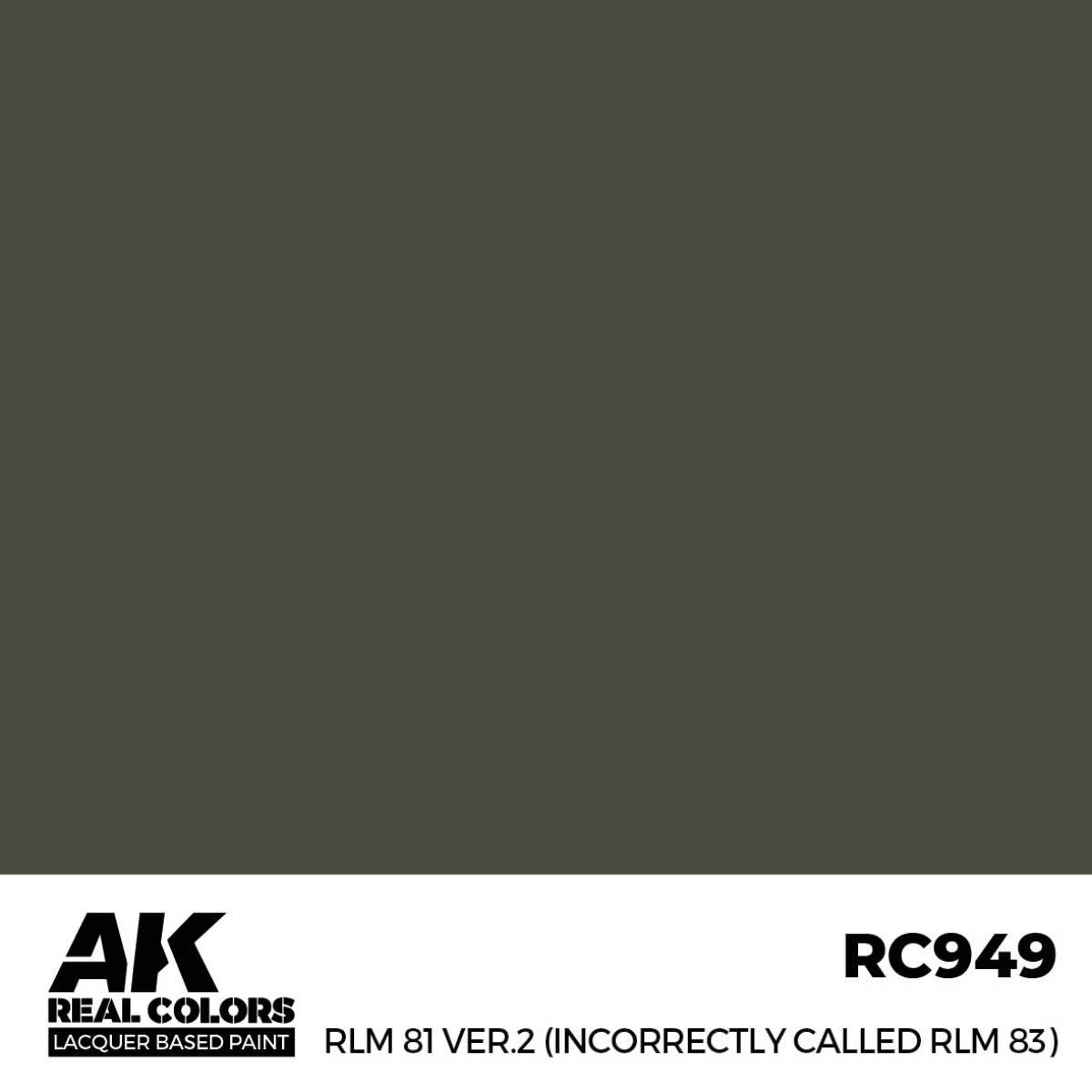 AK RC949 Real Colors RLM 81 Ver.2 (incorrectly called RLM 83) 17 ml.