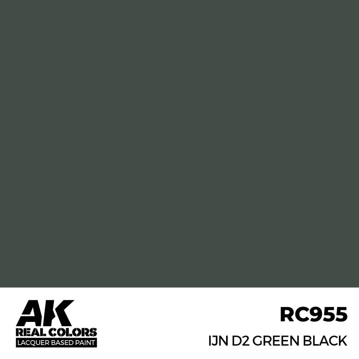 AK RC955 Real Colors IJN D2 Green Black 17 ml.