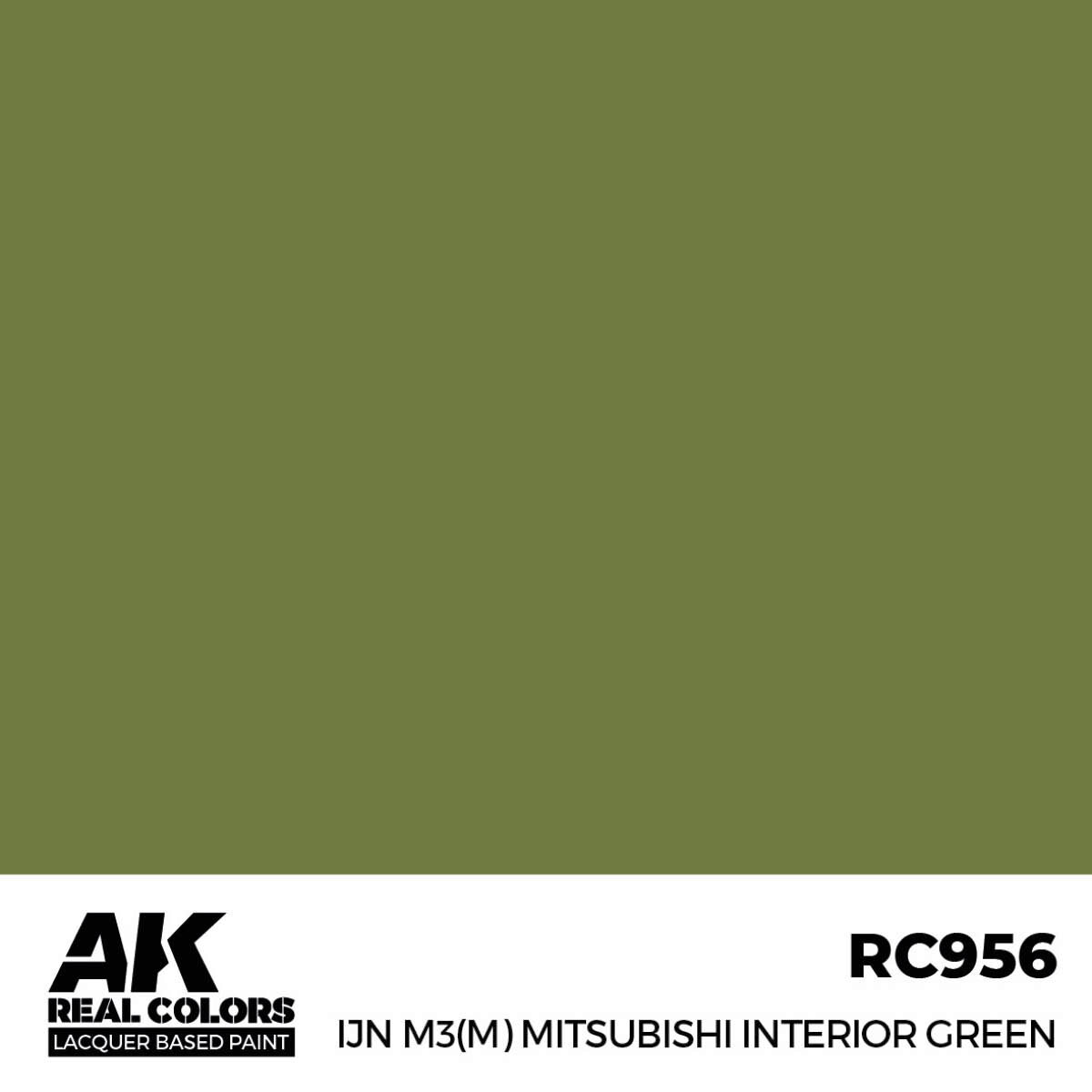 AK RC956 Real Colors IJN M3 (M) MITSUBISHI Interior Green 17 ml.