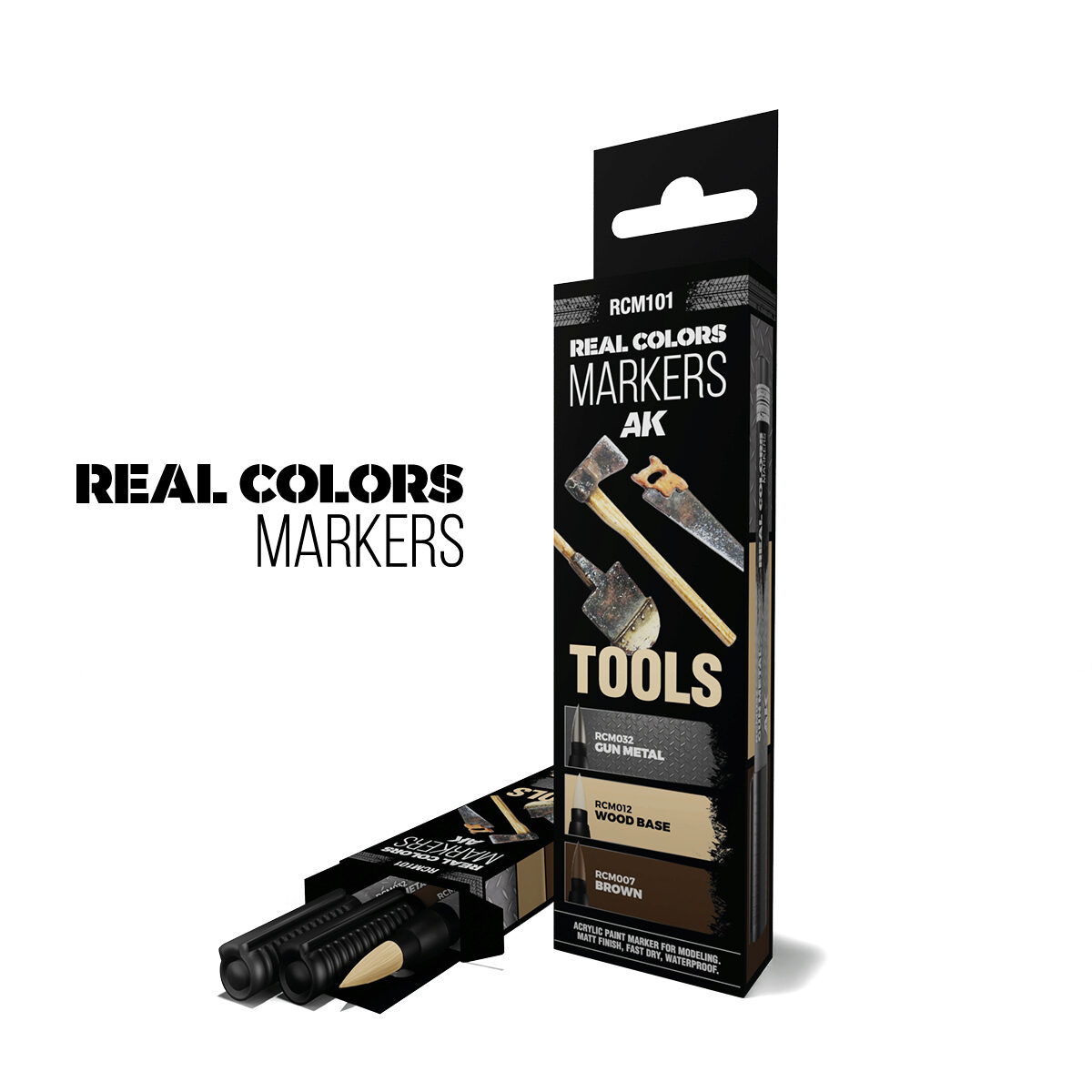 AK RCM101 TOOLS - SET 3 REAL COLORS MARKERS