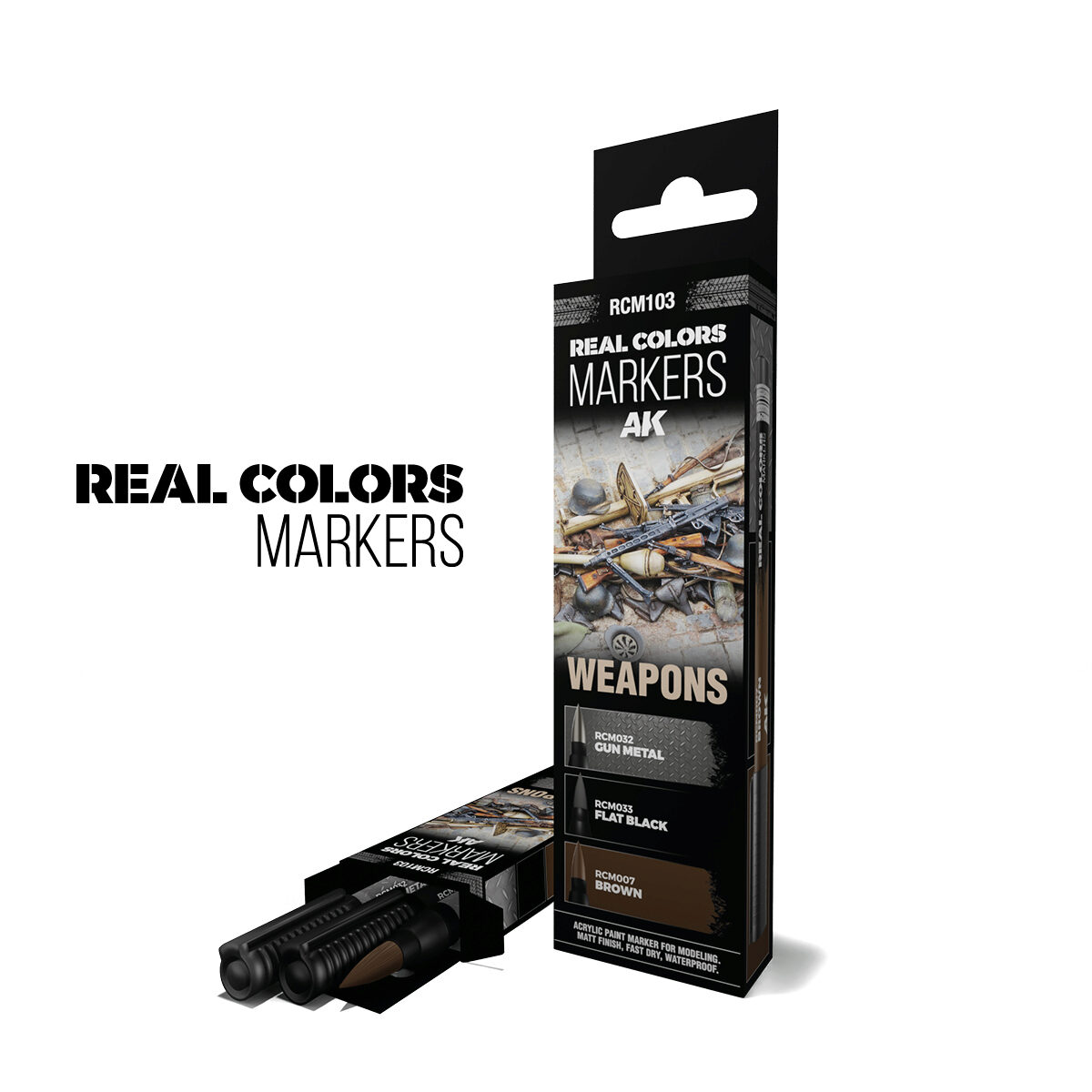 AK RCM103 WEAPONS - SET 3 REAL COLORS MARKERS