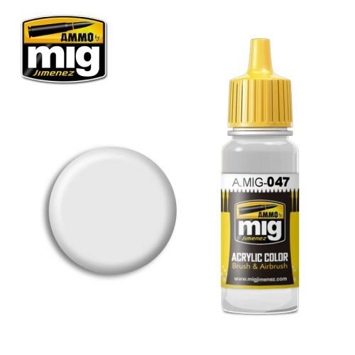 Ammo AMIG0047 Acryl Farbe SATIN WHITE (17 mL)