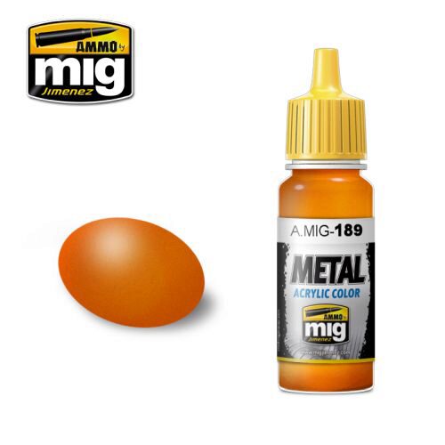 Ammo AMIG0189 Metal Acryl Farbe METALLIC ORANGE (17 mL)