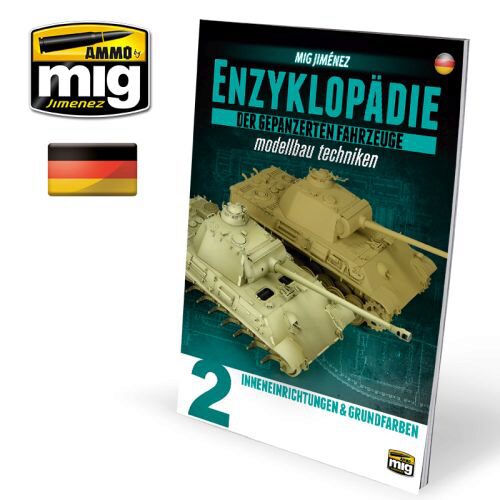 Ammo AMIG6181 ENCYCLOPEDIA OF ARMOUR MODELLING TECHNIQUES VOL. 2 - INTERIORS & BASE COLOUR GERMAN