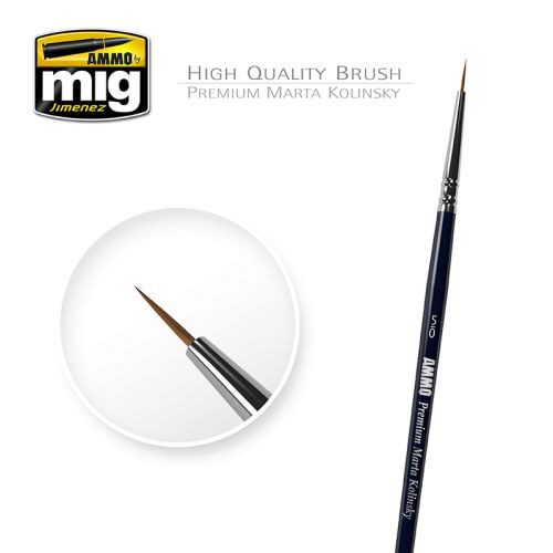 Ammo AMIG8600 5/0 PREMIUM MARTA KOLINSKY ROUND BRUSH