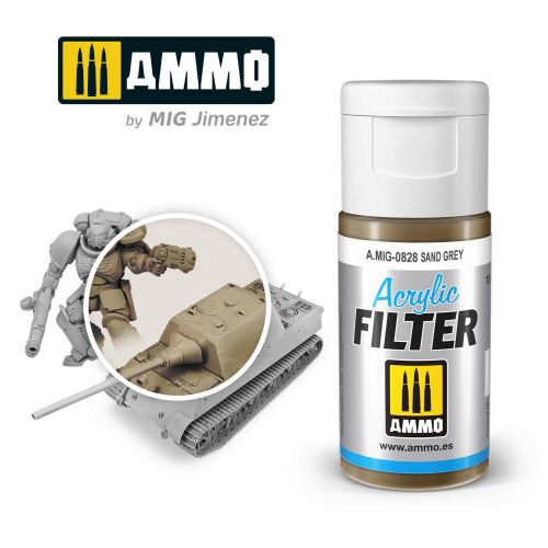 Ammo AMIG0828 ACRYLIC FILTER Sand Grey