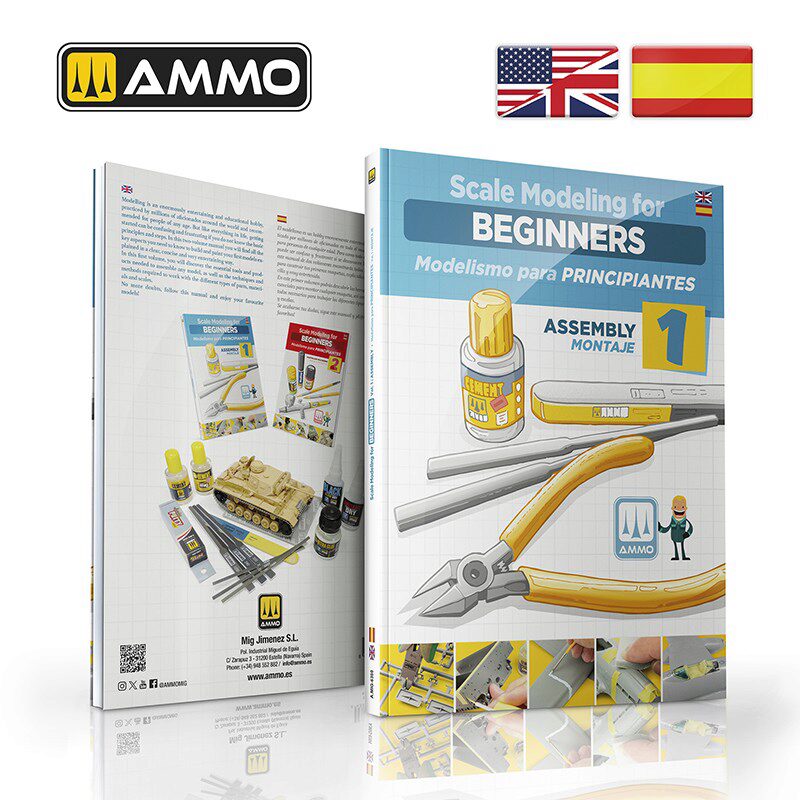 Ammo AMIG6300 Scale Modeling for Beginners Vol. 1: Assembly (Multilingual)