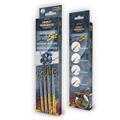 Ammo AMIG7623 AMMO WARGAMING UNIVERSE - Shaders & Washes Brush Set