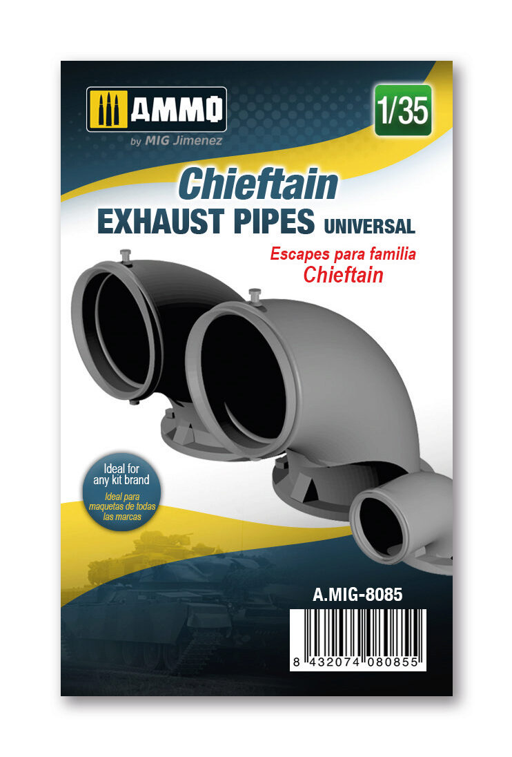 Ammo AMIG8085 Chieftain exhaust pipes universal, scale 1/35 Resin Kit