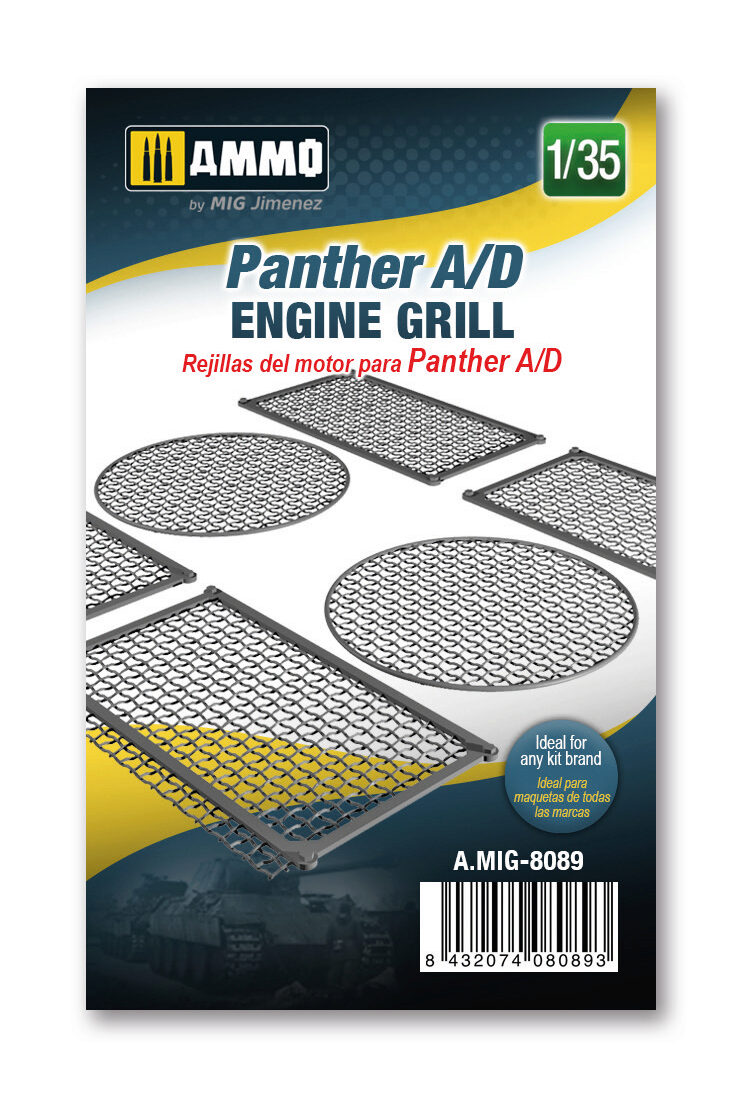 Ammo AMIG8089 Panther A/D engine grilles, scale 1/35 Resin Kit