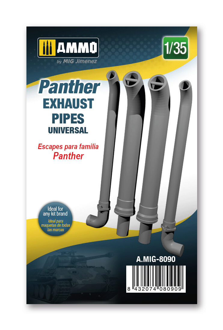 Ammo AMIG8090 Panther exhausts pipes universal, scale 1/35 Resin Kit