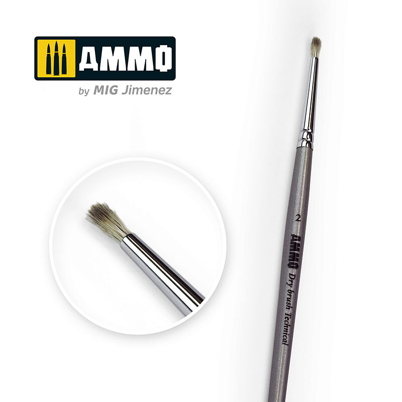 Ammo AMIG8700 Drybrush Pinsel für Trockmaltechnik  Nr 2