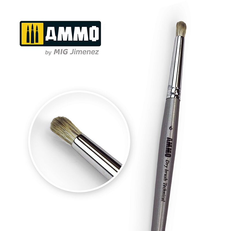 Ammo AMIG8702 Drybrush Pinsel für Trockmaltechnik  Nr 6