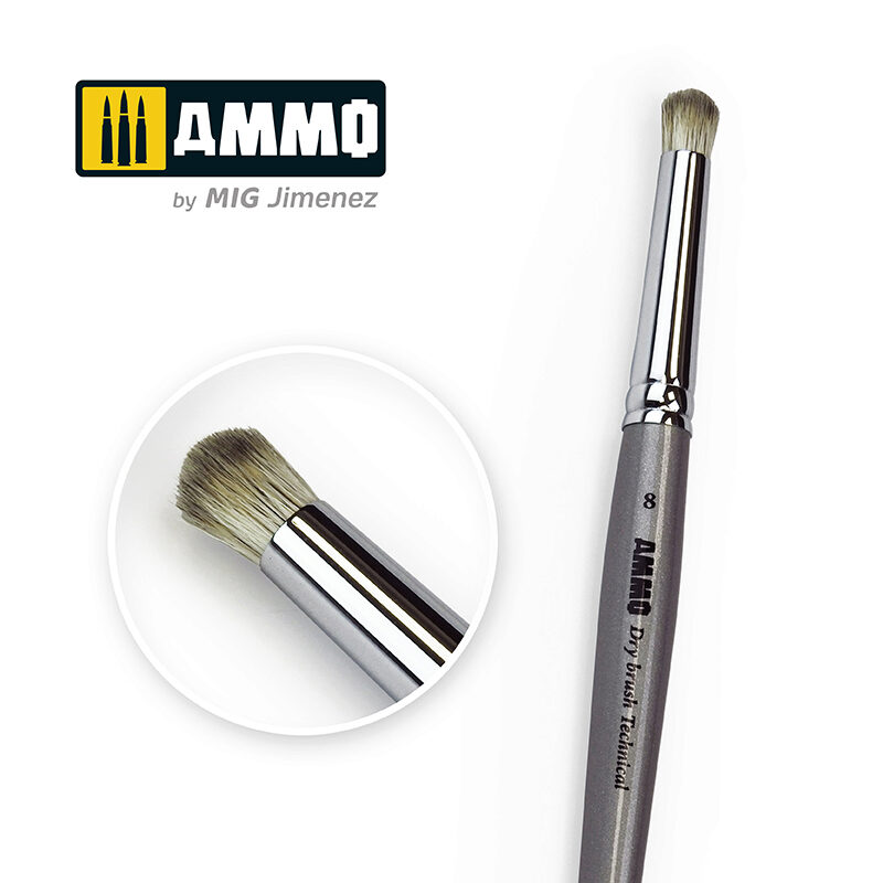 Ammo AMIG8703 Drybrush Pinsel für Trockmaltechnik  Nr 8